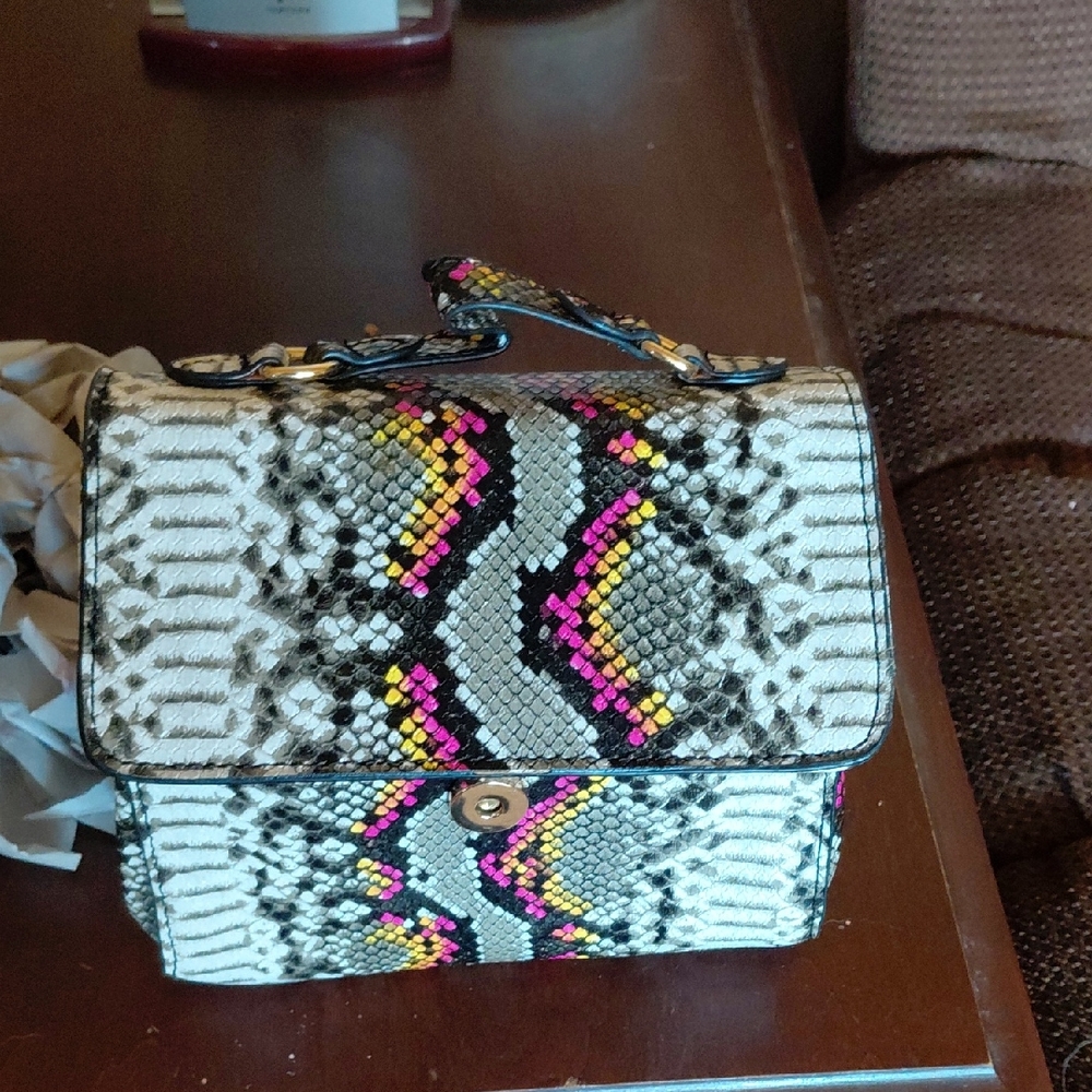 Multicolor Snakeskin Pattern Women's Bag
